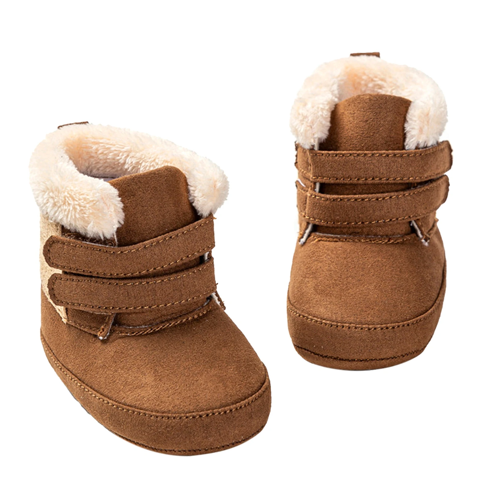 Baby Winter Snow Boots Girl Boys Shoes Fuzzy Plush High Top Boots Warm Baby Walking Shoes for Toddler Infant First Walkers 1