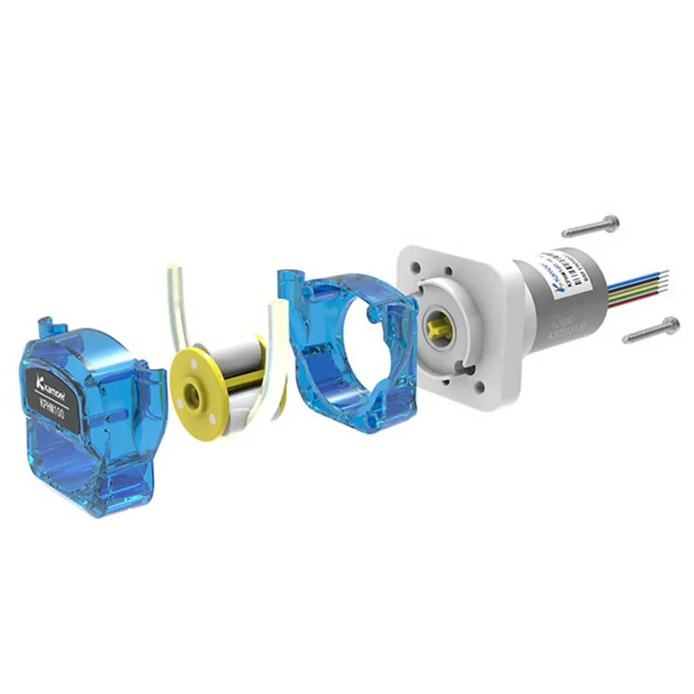 Small Peristaltic Dosing Pump DC 12V/24V Micro Self-priming Mute Liquid Water Pump BPT Tubing