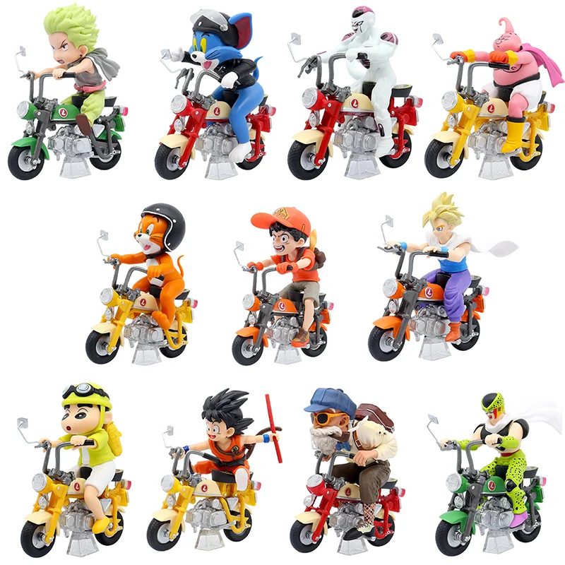 11 verschiedene Dragon Ball Z Motorrad-Figuren aus PVC, Goku, Frieza, Cell, Roshi, für Kinder und Sammler