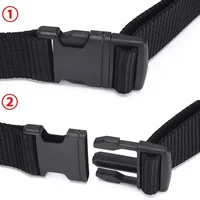 Men's Outdoor Tactical Belt - No Metal Buckle (Plastic), Nylon Canvas Woven, Heavy Duty High Quality Webbing - Image 4