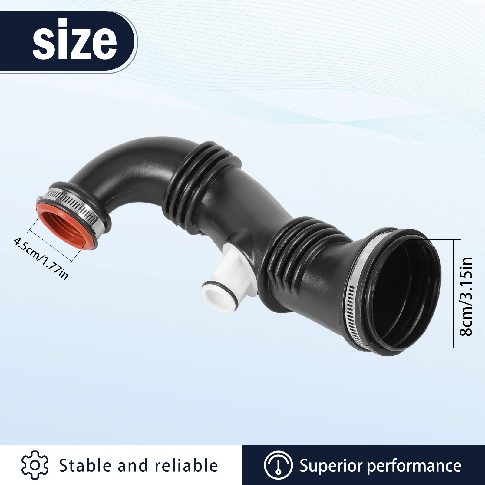 Tuyau Admission Air Turbo 9687883680 Pour Citroën C3 Et Berlingo - Longueur 350mm, Diamètres 70/72mm