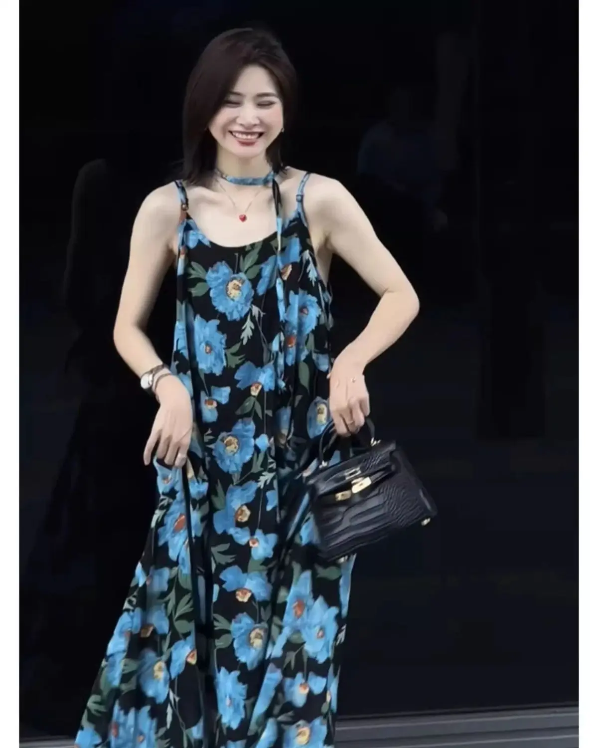 

2024 New Summer Floral print Sleeveless Suspenders Dress For Women Clothing Summer sling travel Dress Women Vestidos WI148