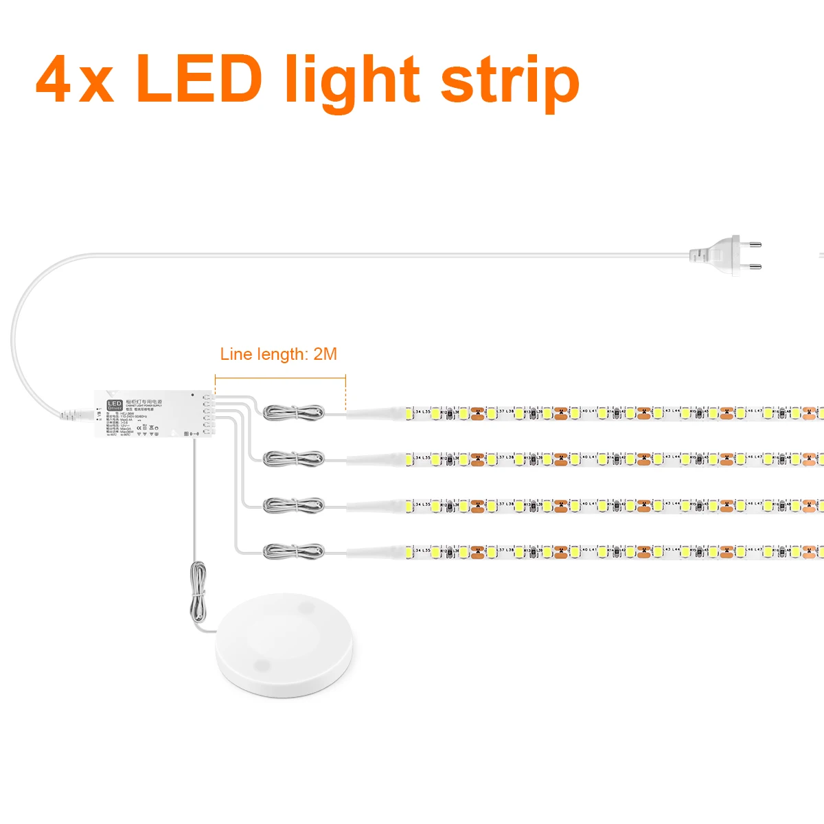 4PCS LED Strip