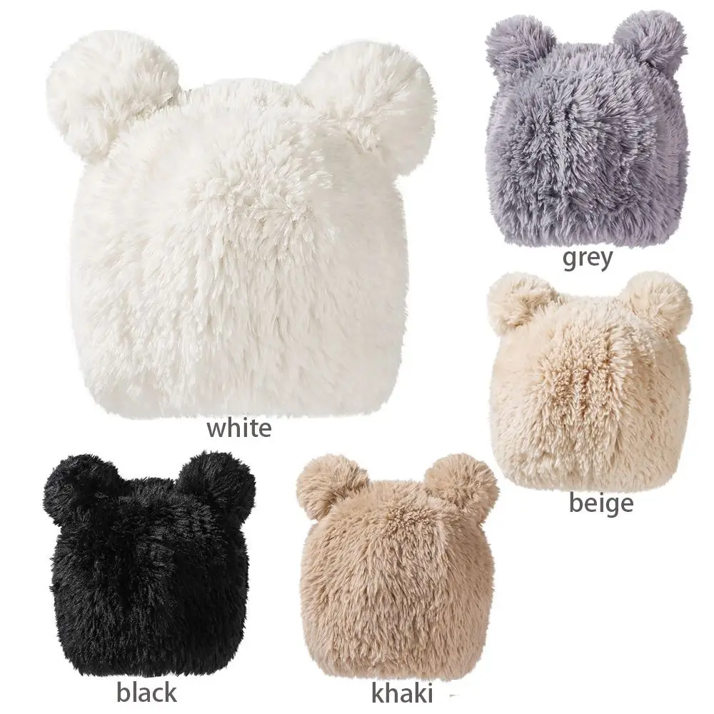 귀여운 곰 귀 니트 모자, 커플 니트 모직 원사 모자, 차가운 모자, 가을 겨울 패션, 따뜻한 모자