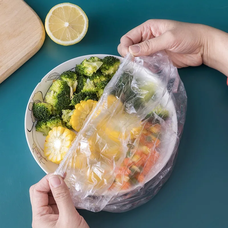 100/200PCS Disposable Fresh-keeping Bag Food Covers Fruit Storage Packaging Bags Kitchen Fresh Keeping Freshness