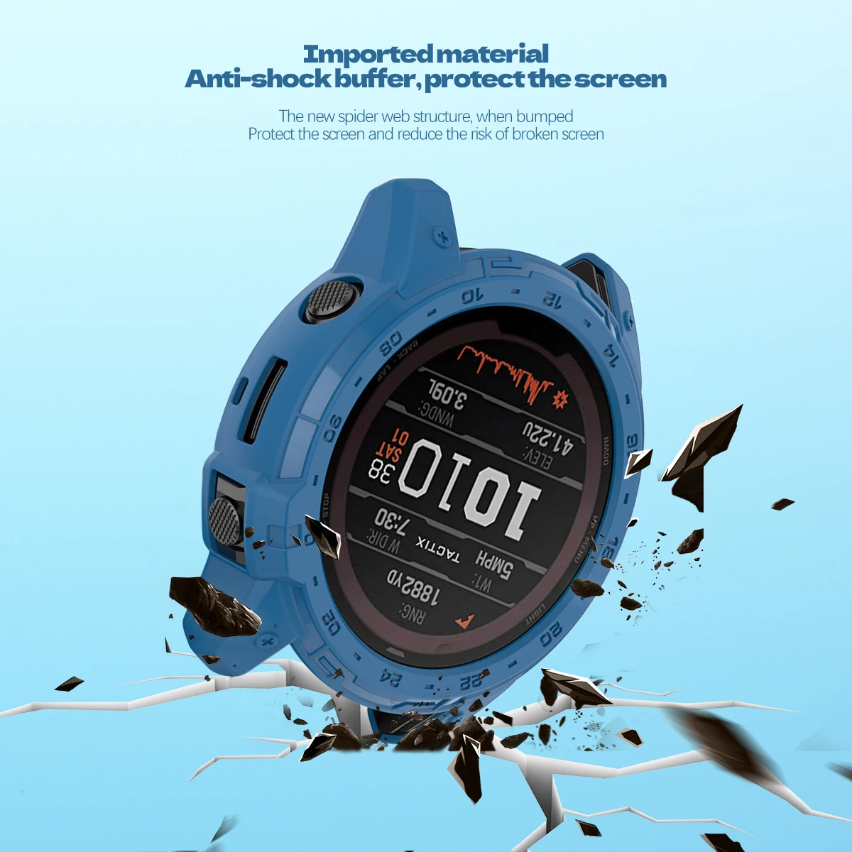 Durable TPU Anti-Fall Soft Silicone Protective Watch Cover Shell for Garmin Fenix, Enduro, and Tactix Series