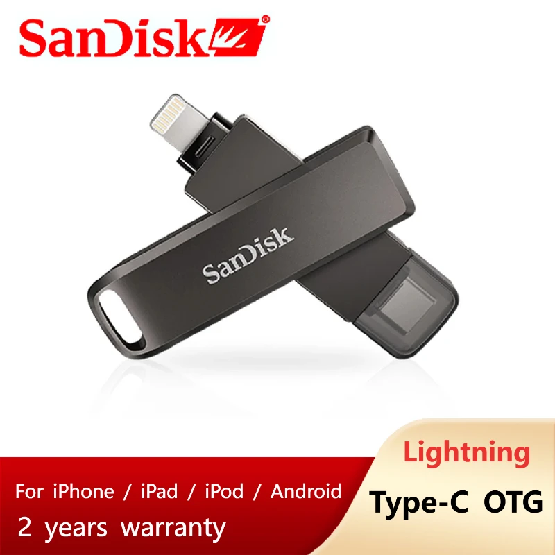 Original SanDisk iXpand Flash Drive Luxe OTG USB Type C Lightning Flash