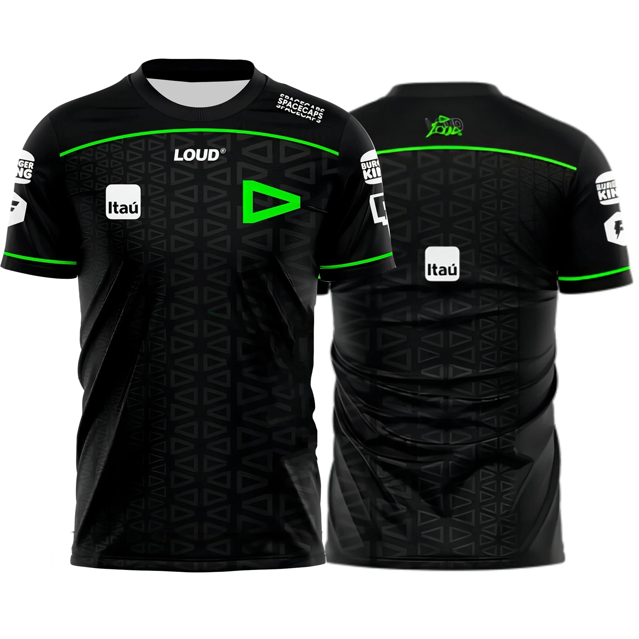 thumbnail image 1 of Camisetas de deporte electrónico brasileñas con estampado 3D de verano para hombre del equipo Loud Valorant, camisetas de manga corta con cuello redondo, ropa deportiva, 1 of 4