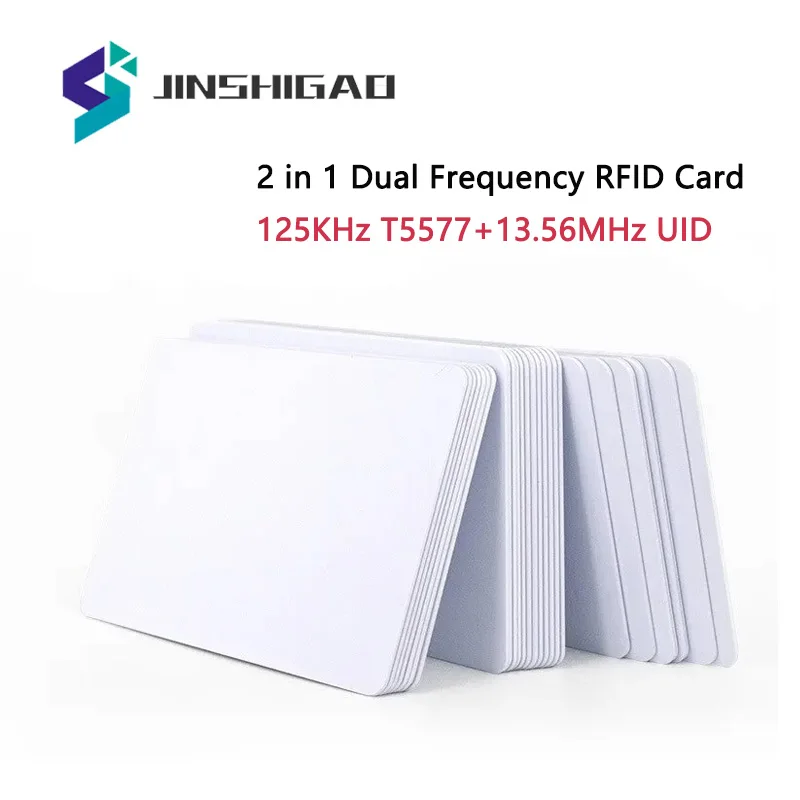 

IC+ID UID Rewritable Composite Key Cards Keyfob Dual Chip Frequency RFID 125KHZ T5577 EM4305+13.56MHZ Changeable Writable