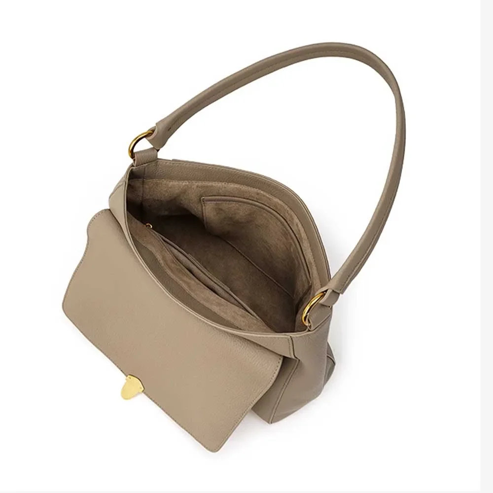 Grand Sac à Main de Luxe en Cuir Naturel pour Femme, Sacoche à Bandoulière Décontractée, Portefeuille