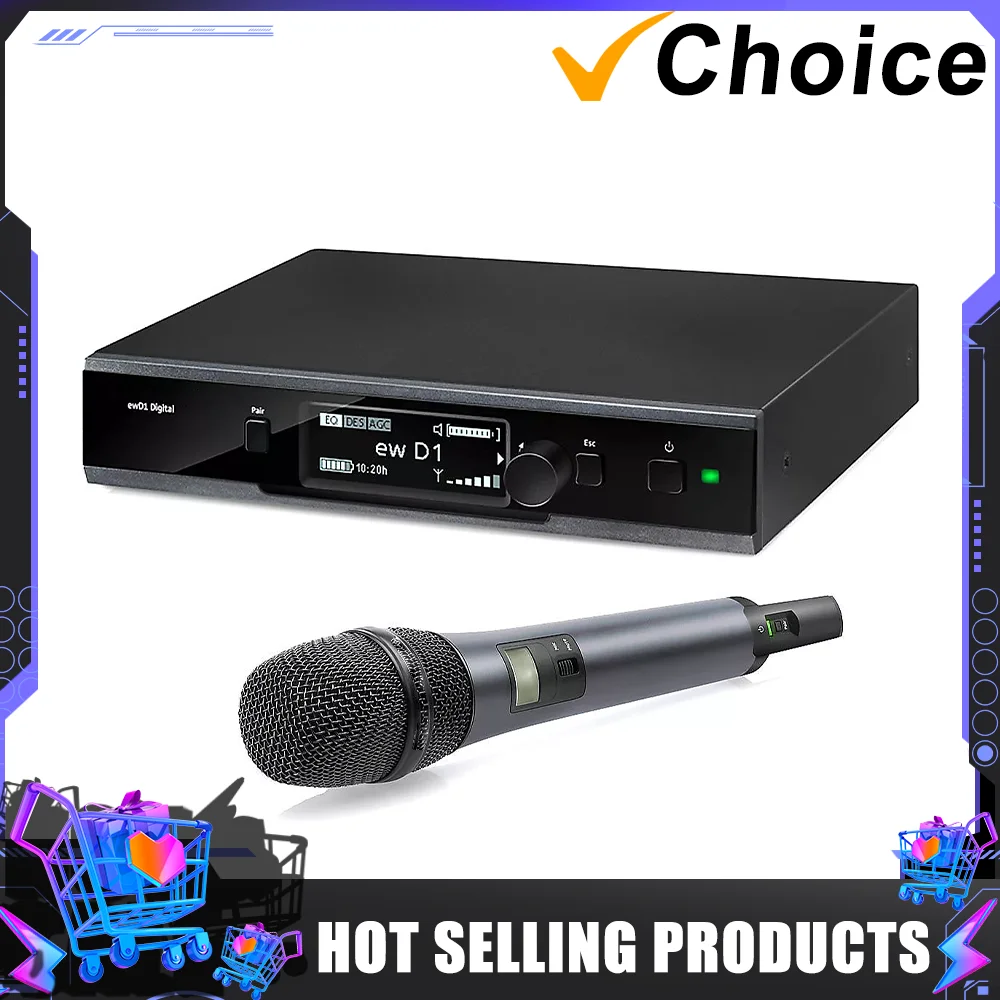 EW D1 digital true diversity professional UHF wireless microphone system with E835 E835S mic is for stage performance DJ
