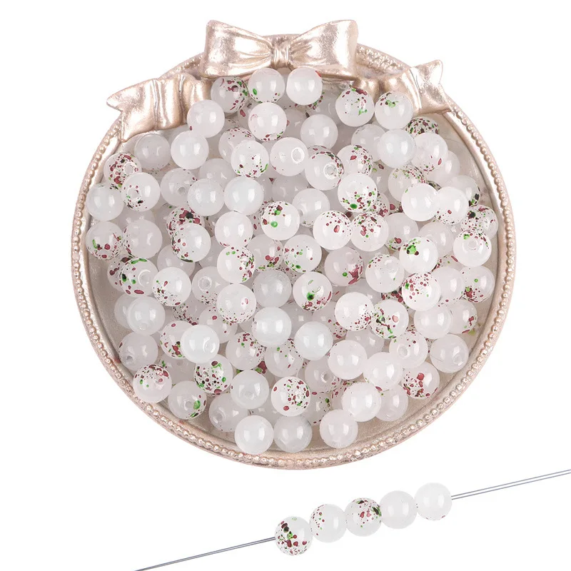 VILLCASE 50pcs Round Beads Necklace Making Beads DIY Beads Jewelry Making  Wedding Decoration Crystal Beads Vase Filler Unique Beads for Jewelry  Making