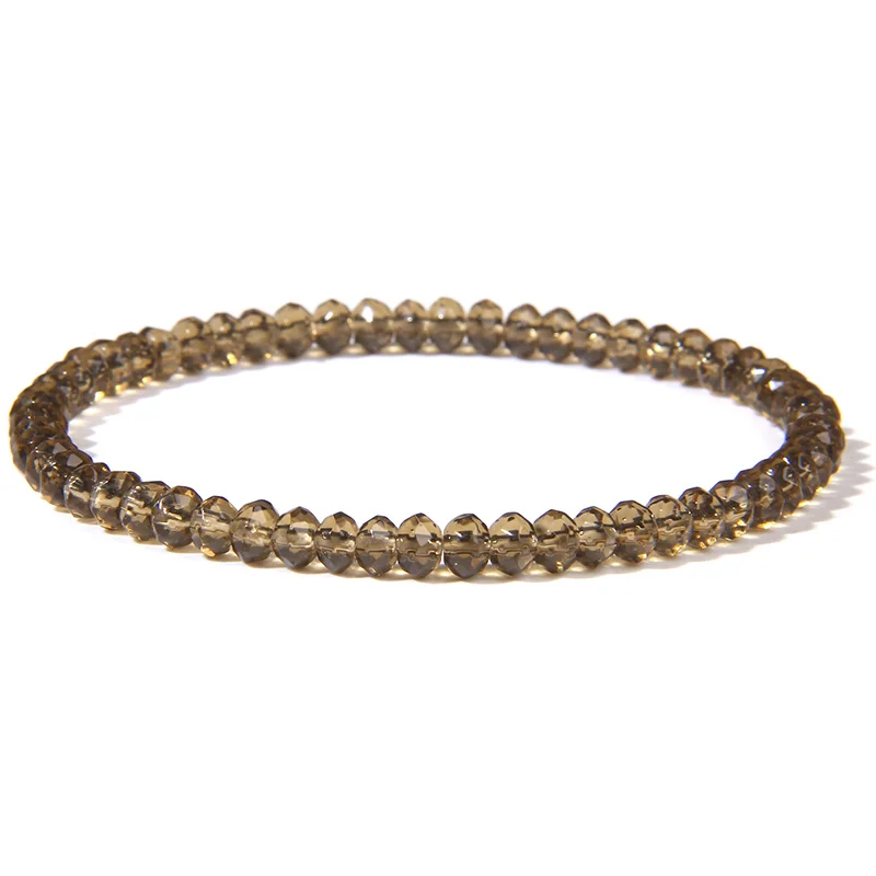 Mode Bunte 3x4mm Faceted Kristall Stein Armbänder Für Frauen Männer Mini Perlen Achat Stretch-Armband Einfache Schmuck geschenk – Detail 9