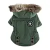 Piumino per cani e gatti Piumino con cappuccio Cappotto per animali domestici Abbigliamento caldo per cani di piccola taglia Cappotto caldo imbottito spesso invernale Gilet per 1