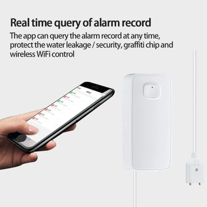 AB42-Tuya Wifi Smart Water Sensor Leak Detector Flood Water Leakage Alarm Security System For Alexa Google Home