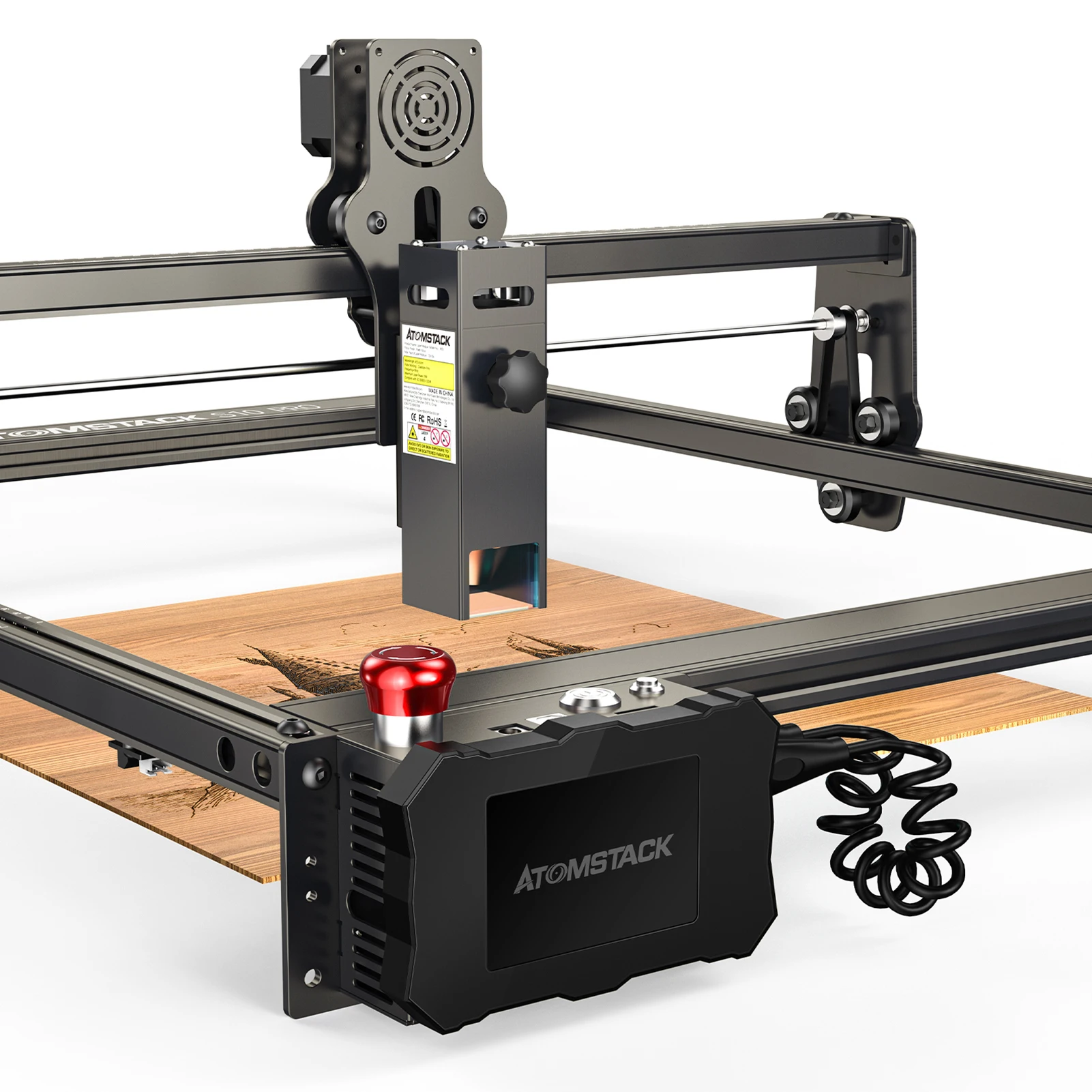 3dprinter ATOMSTACK S10 Pro CNC Desktop DIY Laser Engraving Cutting Machine with 410x400mm Engraving Area Fixed-Focus Ultra-thin Laser carbon fiber 3d printer