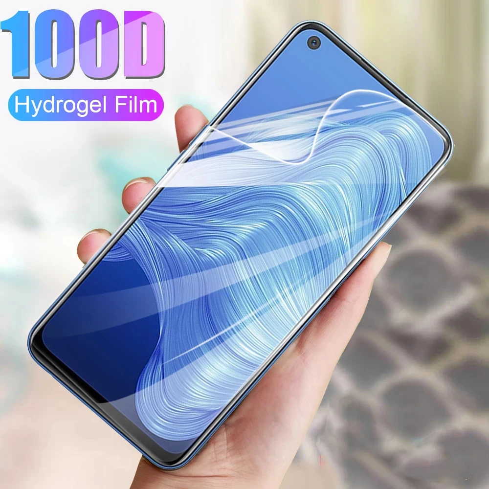 

Гидрогелевая защитная пленка 100D для экрана Realme 7 Q3 6 Pro 8 8i C21 C25s C21y C11 C3 GT Neo 2T Narzo 30 30A, не закаленное стекло