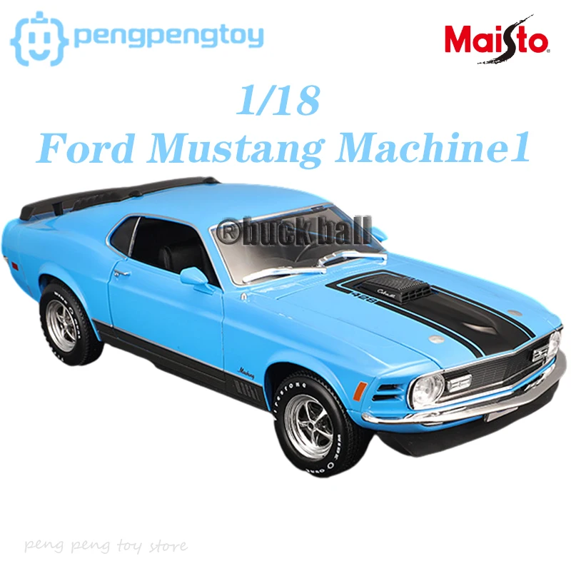 

Maisto 1/18 1970 Ford Mustang Mach1 Machine1 Alloy Luxury Vehicle Diecast Cars Model Toy Collection Gift For Kid Diecast Model