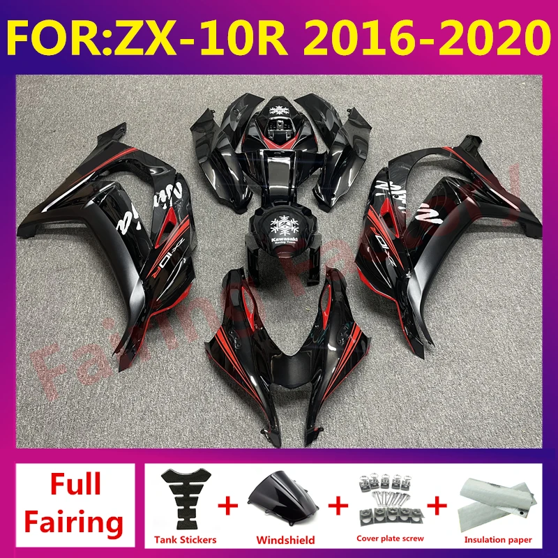 

New ABS Motorcycle Fairings Kit fit for ZX-10R ZX10R zx 10r 2016 2017 2018 2019 2020 Bodywork full fairing zxmt set red black