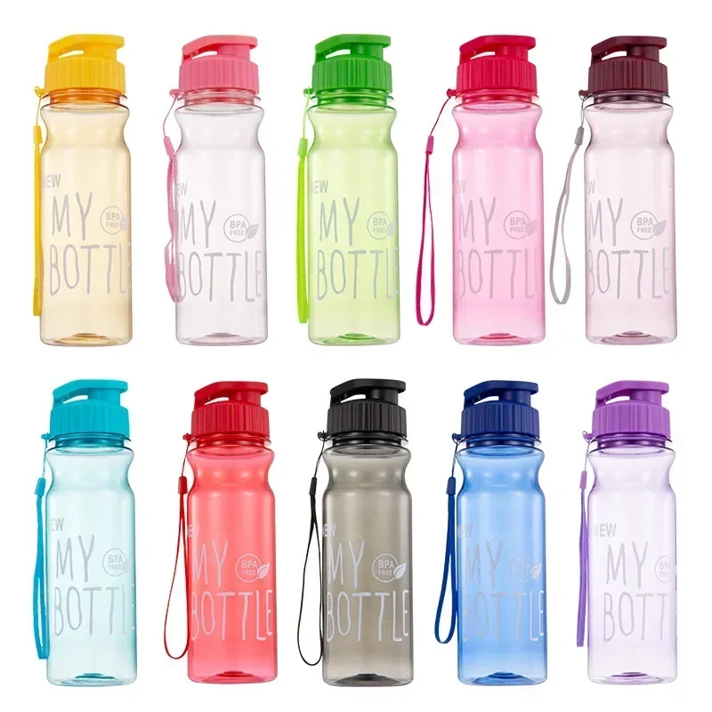 550ML Transparent Water Bottle Portable Sport Bottle for Drinking Kitchen Tools Water Bottles Gym Travel Girl and Boy Cup