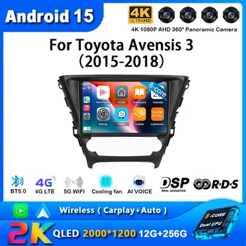 Android 15 Carplay Auto GPS Per Toyota Avensis 3 2015 2016 2017 2018 Autoradio Multimediale 2 DIN Unità di Testa Stereo Lettore BT Video