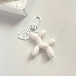 Charming Acrylic Cartoon Balloon Dog Keychain for Women - Whimsical Jewelry & Bag Accessory Gift (White)