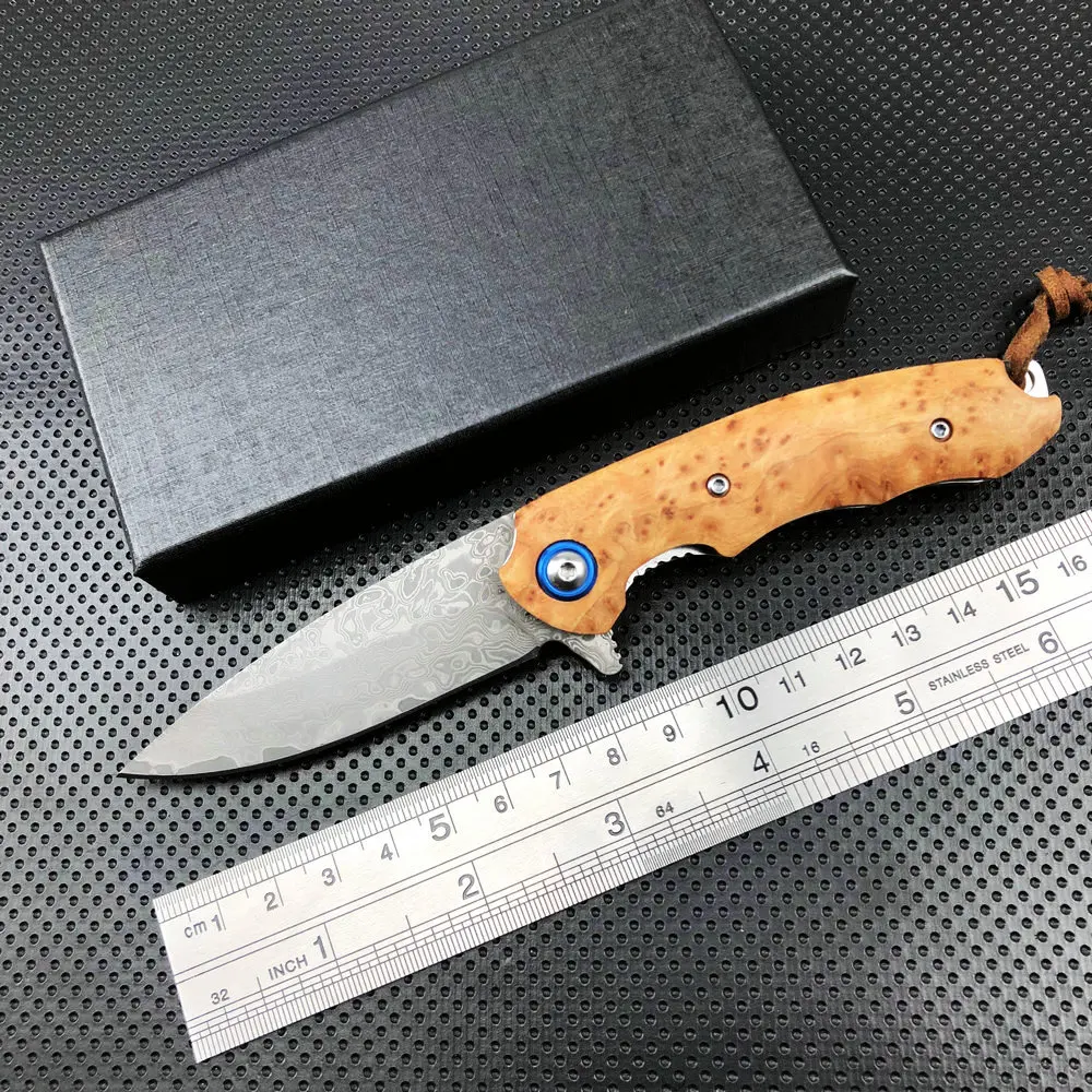 TRSKT VG10 Damascus Pocket Folding Knife 3