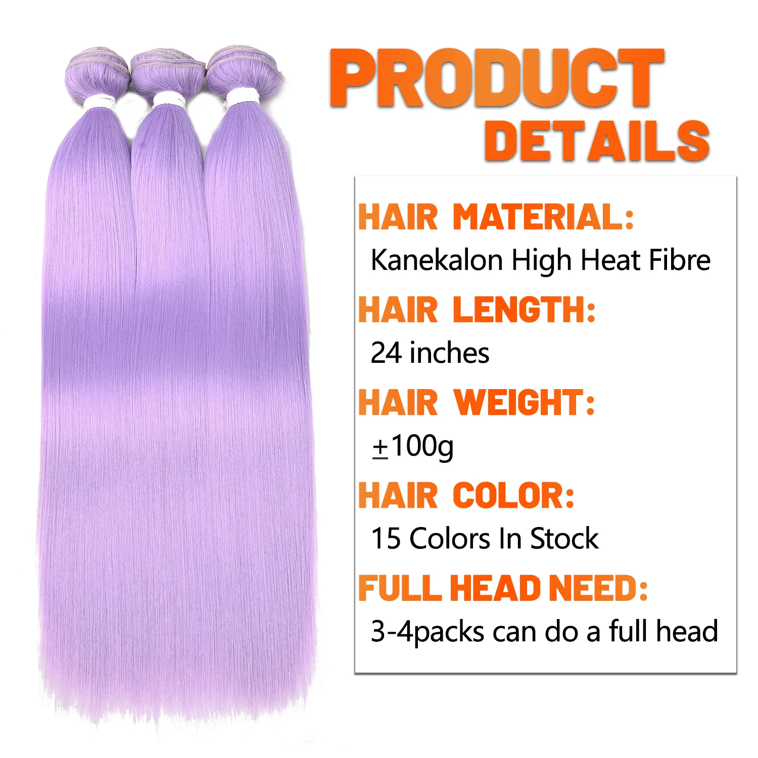 Silike Straight Hair Bundles 60CM Natural Hair Extensions High Heat Fibers Long Synthetic Silky Yaki Straight Weaving