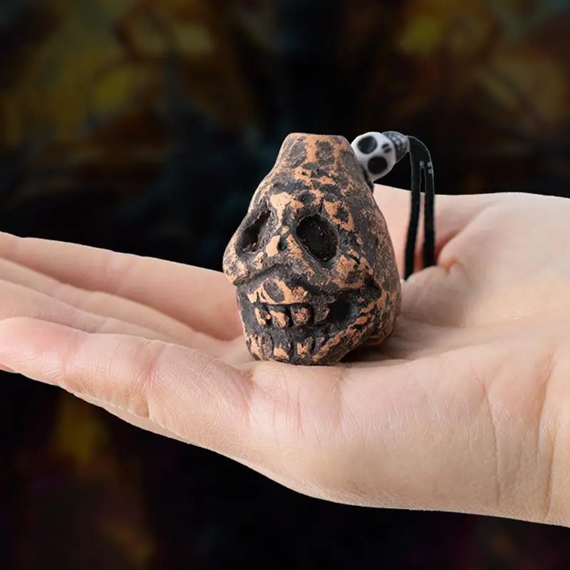 Aztec Skull Death Whistle - Screaming Halloween Instrument for Outdoor Camping and Emergencies