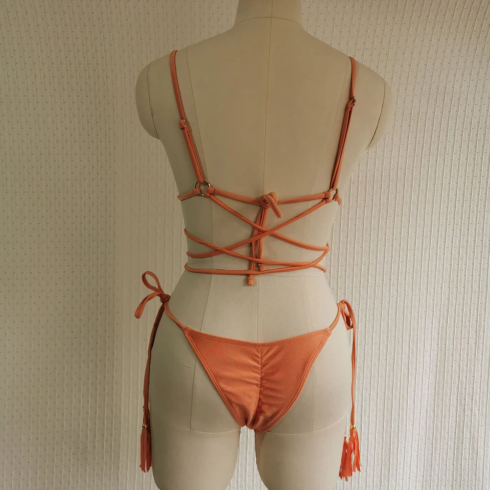 Female Swimsuit Bathing Suits Bikini Set Beach Club Holiday Beach Brazilian Bikini Sexy Tassels Two Piece Womens