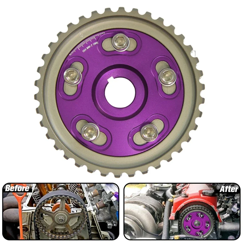 Adjustable Cam Gear Pulley for Honda Civic/CRX D15/D16 88-91 D15/D16 92-95 D16 96-00 Del Sol 93-97 SOHC