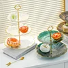 Fruit plate living room home coffee table multilayer afternoon tea dessert cake plate dessert display shelf luxury. 1