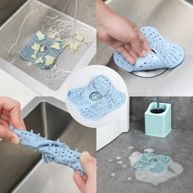 Sink Filter Hair Catcher Bathtub Drain Cover Stopper Sink Mesh Strainer Catch Hairs Bathroom Kitchen Shower Bath Accessories