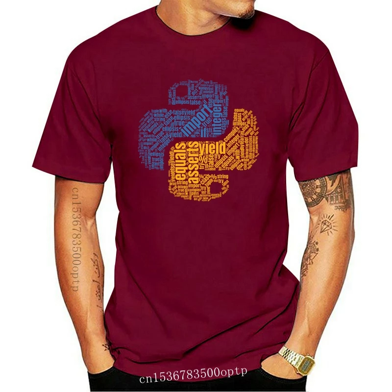 Mens clothes python logo wordcloud for programmers t shirt classic