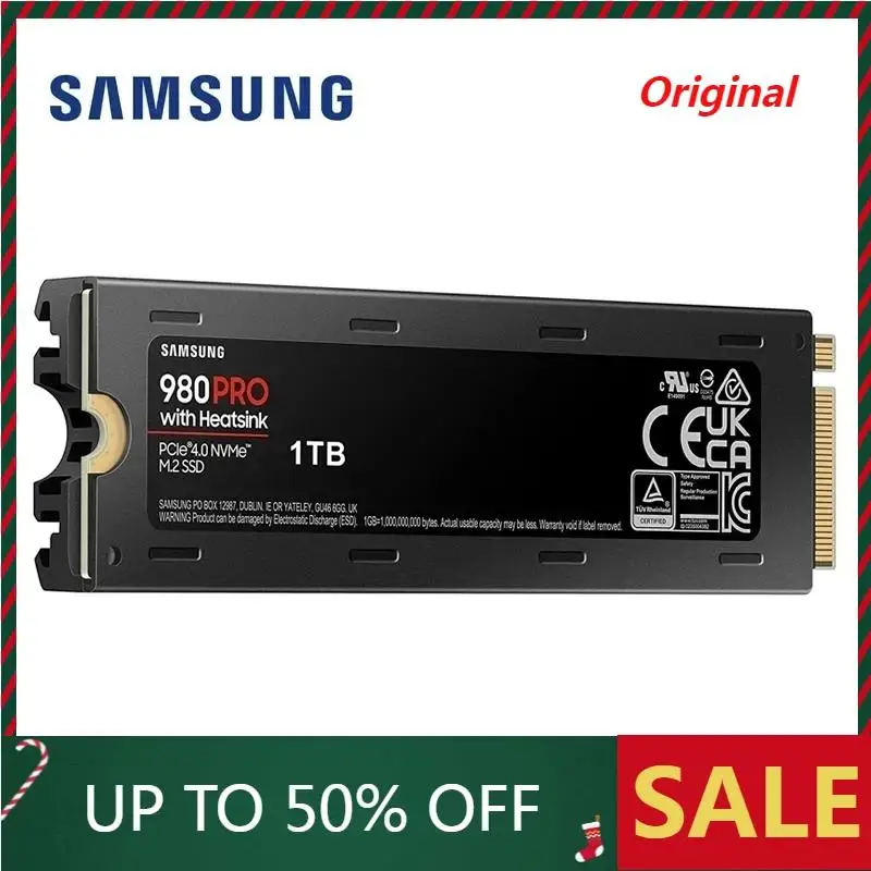 Samsung Originale Ssd 980 Pro Con Dissipatore Di Calore Nvme M.2 1Tb 2Tb Ssd Pcie 4.0 M.2 2280 Unità A Stato Solido Interna Per Laptop Desktop