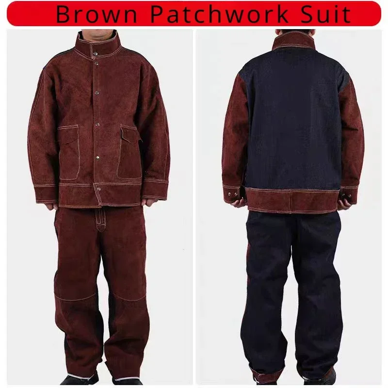 Heavy Duty Leather Welding Apron Fire Resistant Heat Insulation Welder Protection Clothes welding protective gear