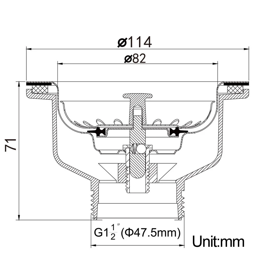 High-Quality 114MM Stainless Steel Sink Dish Drainer Strainer With Gold Plated Kitchen Sink Drainage Waste Kit Brushed