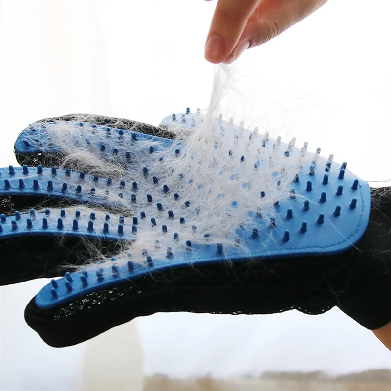 Pet Glove Cat Grooming Glove Cat Hair Deshedding Brush Gloves Dog Comb for Cats Bath Hair Remover Clean Massage Brush For Animal cat grooming brush pet grooming gloves pet hair remover gloves