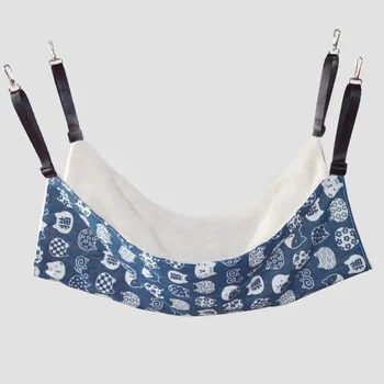 Cat Hanging Hammock with Adjustable Straps Double-Sided Pet Cage Hammock Hanging Bed Resting Sleepy Pad for Small Animals Pets 1