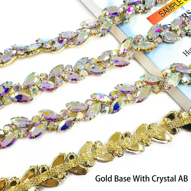 AB/White Rhinestone Chain 5