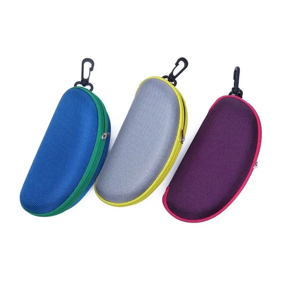 Colorful Hard Shell Eyeglasses Holder with Carabiner Hook