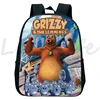 Sunlight Grizzly Bear Kindergarten Backpack Grizzy And The Lemmings School Bag Children Cartoon Rucksack Kids Bookbag gifts 1