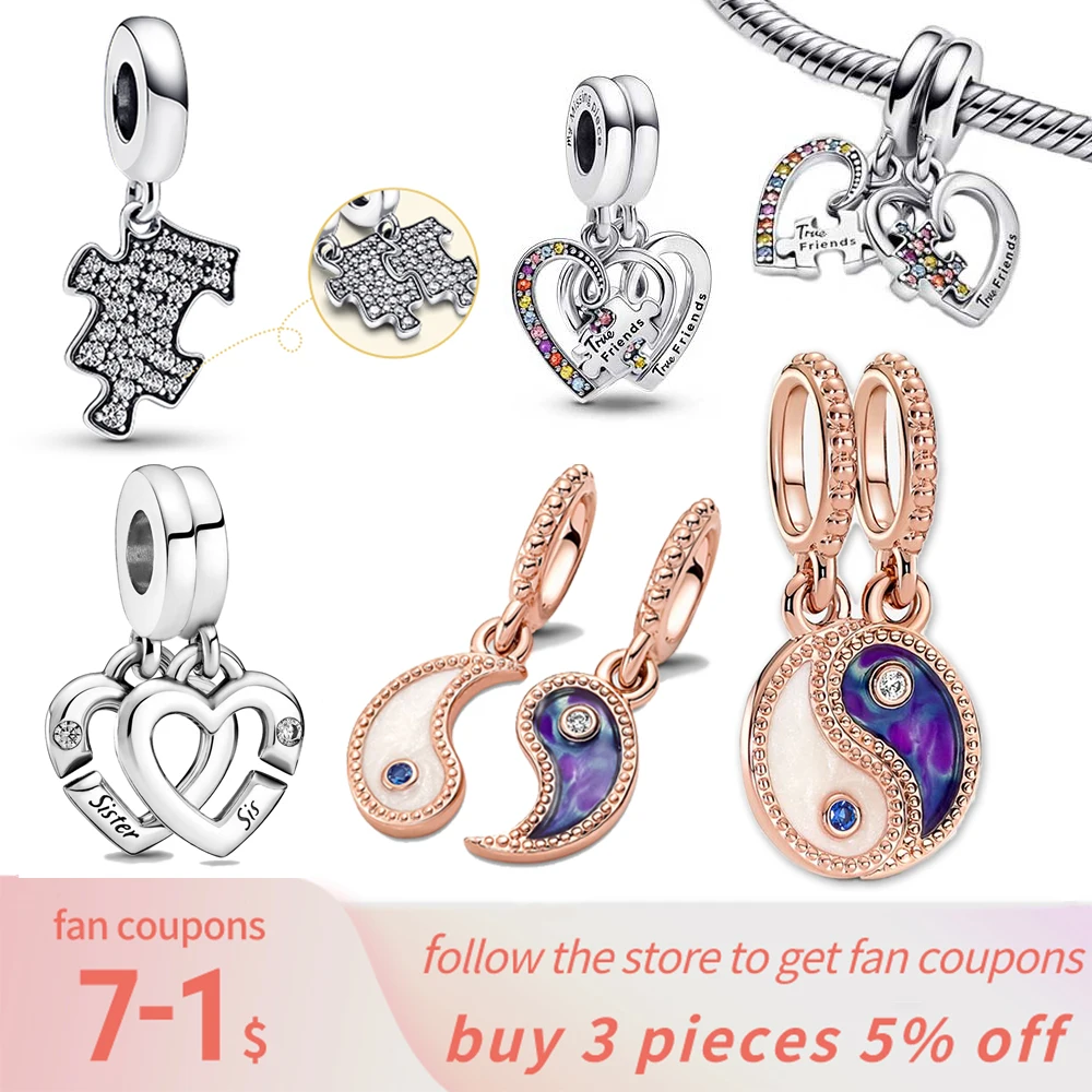 

14K Rose Gold Splittable Yin & Yang Sparkling Baby Pacifier Pink Scooter Dangle Charm Fits Brand Bracelet Special Jewelry