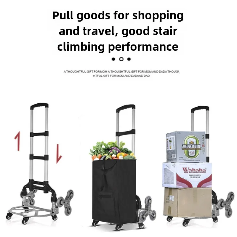 Climbing stairs hand pulled carts transporting goods small trailers folding handcarts small carts travel pull carts