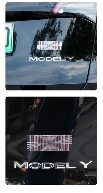 Sticker for Sale mit Tesla Plaid-Abzeichen-Design von