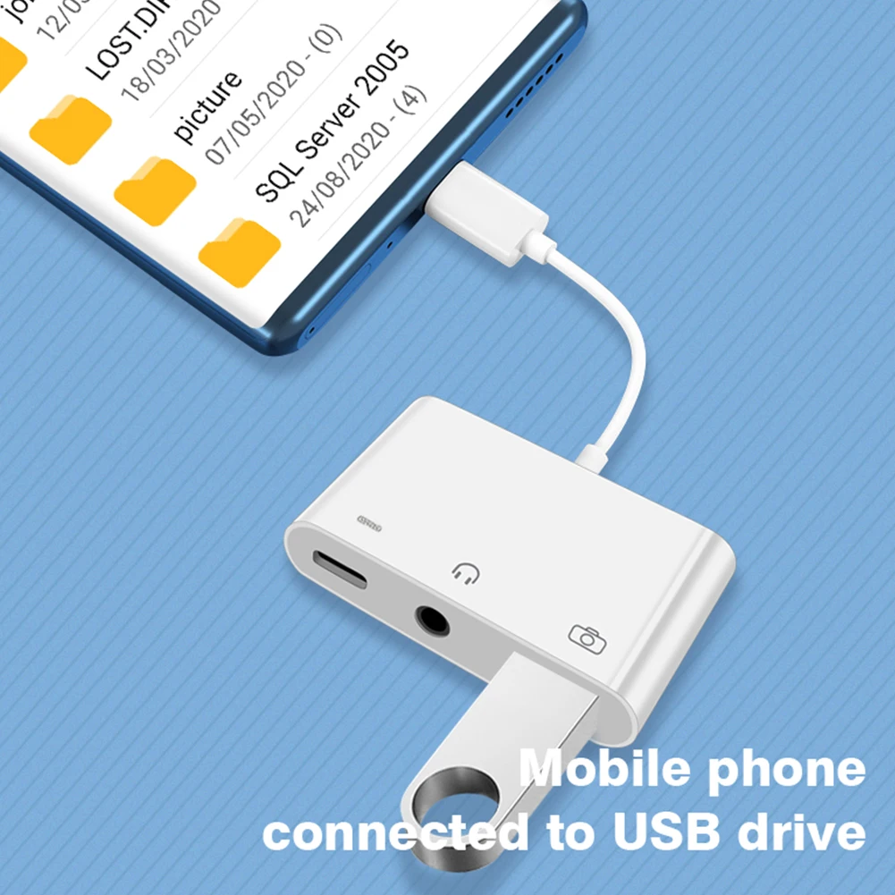3 IN 1 Type C to USB 3.0 PD fast Charge Data Transmission 3.5mm OTG Adapter Converter Usb To Type C Adapter Otg Adapter Usb To 3.5mm Adapter Type C To 3.5mm Adapter Type C Aux Adapter Type C Adapter Type C To Aux Adapter 3.5mm Audio Adapter Charging Cable Adapter Charger Power Adapter for iPhone 15 headset Samsung
