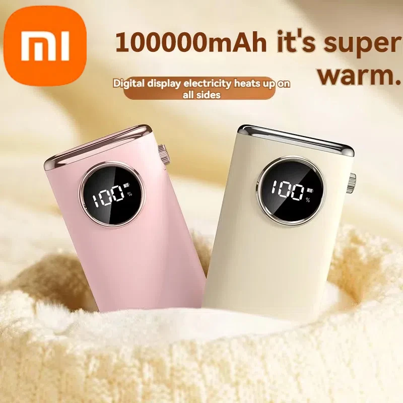 Portable Hand Warmer 2 in 1 Power Bank Capacity Display Double Sided Heating For Xiaomi