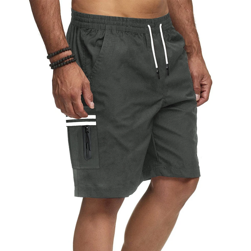 Holiday Sports Shorts Short Pants Hiking Loose Mens Shorts Sports Summer Workout Beach Drawstring Elastic Waist