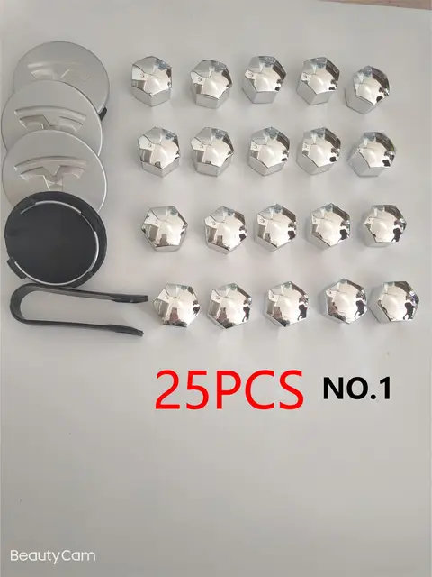 56MM 4PCS 25PCS 29PCS Wheel Center Hub Caps for T-es la Model 3/SX Y Center Cap Set & Wheel Lug Nut Cover Kit T esla Decorations 25PCS Silver Silver