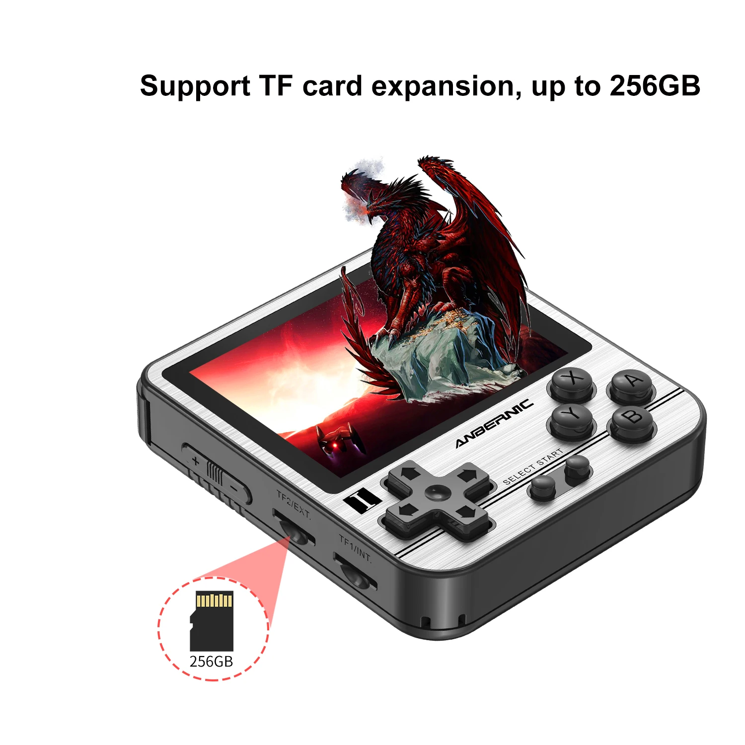 ANBERNIC ޴  ܼ, 64G TF 5000 , 64 Ʈ, 2.8 ġ IPS ũ, Ʈ  ܼ,   ý , RG280V